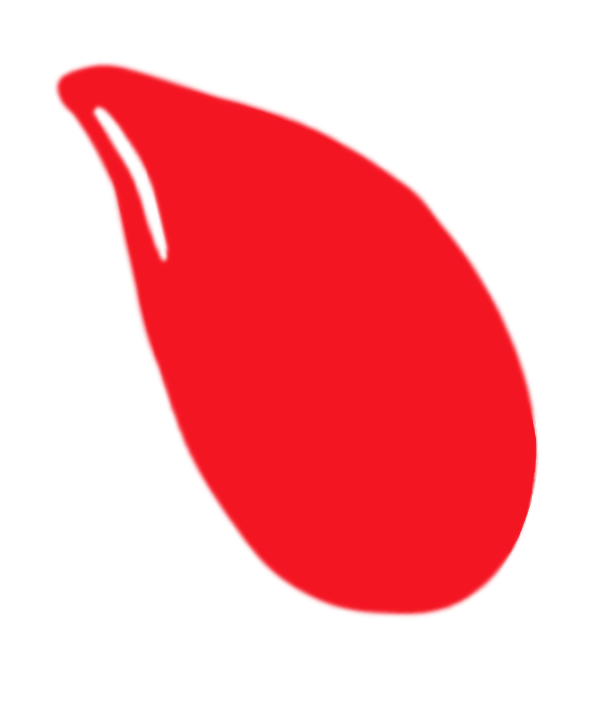 Red leaf design with a white outline
